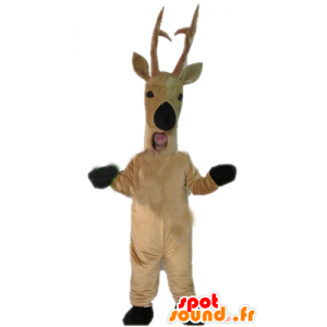 鹿のマスコット、鹿、茶色のトナカイ-MASFR23911-鹿とdoeのマスコット