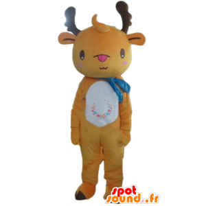 Reindeer mascot plush brown and white - MASFR23912 - Animals of the forest