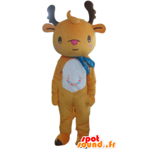 Rendieren mascotte pluche bruin en wit - MASFR23912 - Forest Animals