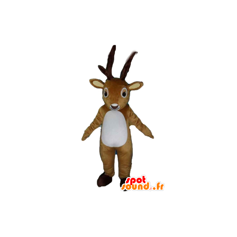 Villrein maskot, elg, brun og hvit rein - MASFR23913 - Forest Animals