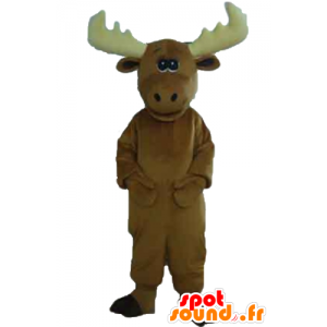 Moose mascotte, bruin kariboe, heel schattig en ontzagwekkende - MASFR23914 - Forest Animals