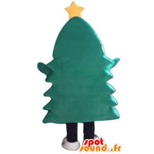 Juletre maskot grønn, med en gul stjerne - MASFR23915 - jule~~POS TRUNC