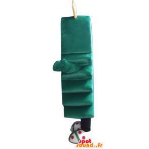 Natal verde mascote árvore, com uma estrela amarela - MASFR23915 - Mascotes Natal