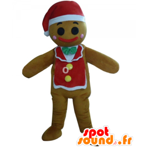 Christmas snowman mascot, Gingerbread - MASFR23916 - Christmas mascots