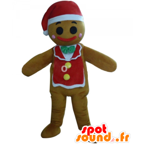 Joulu lumiukko maskotti, Piparkakku - MASFR23916 - joulun Maskotteja