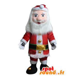 Maskot Santa Claus oblečen v červené a bílé s vousy - MASFR23917 - Vánoční Maskoti