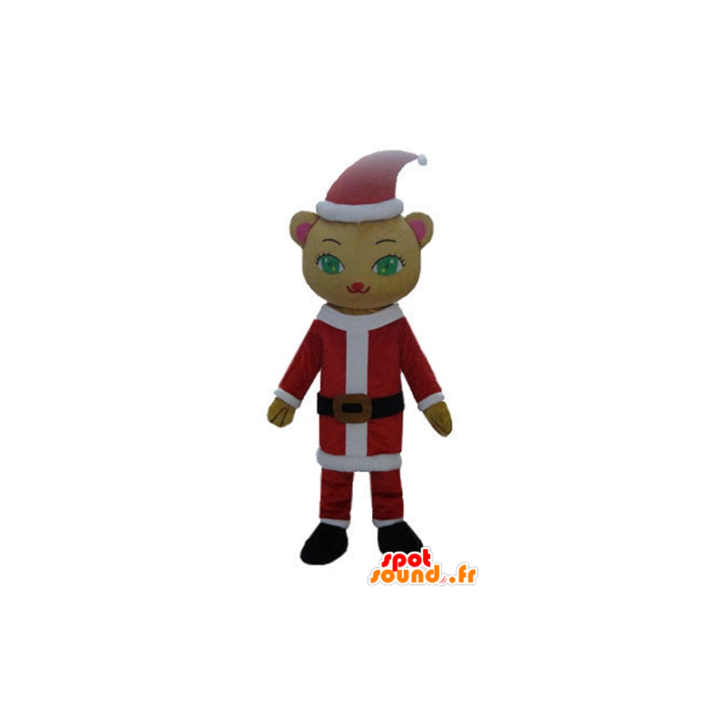 Mascot teddyberen in Santa Claus outfit - MASFR23920 - Bear Mascot