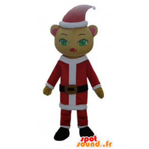 La mascota de los osos de peluche en vestido de Santa Claus - MASFR23920 - Oso mascota