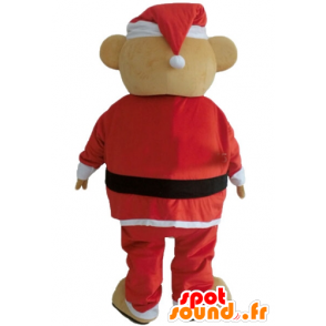 Mascotte de nounours en peluche, en tenue de Père-Noël - MASFR23922 - Mascotte d'ours