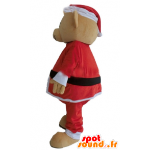 Mascot teddy bear in Santa Claus dress - MASFR23922 - Bear mascot