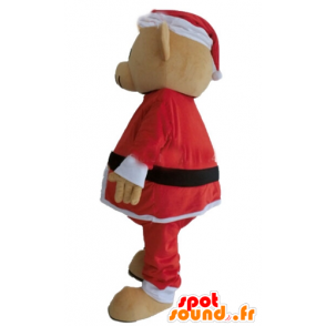Mascot ursinho de pelúcia no equipamento de Papai Noel - MASFR23922 - mascote do urso