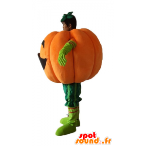 Mascot gigantiske gresskar, oransje og grønt - MASFR23924 - vegetabilsk Mascot