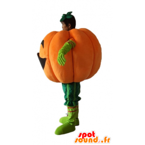 Maskot obří dýně, oranžová a zelená - MASFR23924 - zelenina Maskot
