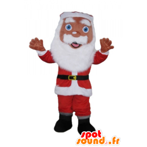 Mascotte Weihnachtsmann verkleidet in rot und weiß, mit einem Bart - MASFR23929 - Weihnachten-Maskottchen