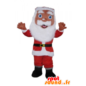 Maskot Santa Claus oblečen v červené a bílé s vousy - MASFR23929 - Vánoční Maskoti