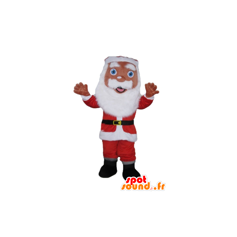 Mascotte Babbo Natale vestito di rosso e bianco, con la barba - MASFR23929 - Mascotte di Natale