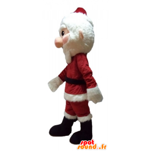 Mascot Papai Noel vestido de vermelho e branco, com uma barba - MASFR23930 - Mascotes Natal