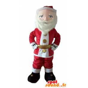 Mascot Kerst man gekleed in rood en wit met een baard - MASFR23932 - Kerstmis Mascottes