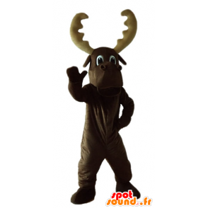 Maskot stor brun villrein, med store tre - MASFR23933 - Forest Animals