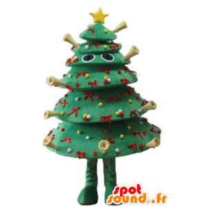 Christmas tree decorated mascot, highly original and crazy - MASFR23935 - Christmas mascots