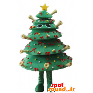 Kerstboom versierd mascotte, zeer origineel en gek - MASFR23935 - Kerstmis Mascottes