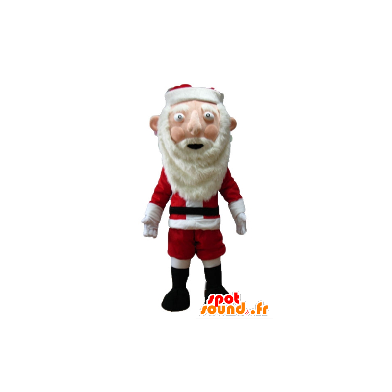 Babbo Natale Mascotte abito tradizionale rosso e bianco - MASFR23936 - Mascotte di Natale