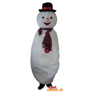 Mascotte de bonhomme de neige, blanc, géant - MASFR23940 - Mascottes non-classées