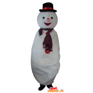 Snowman maskot, hvid, kæmpe