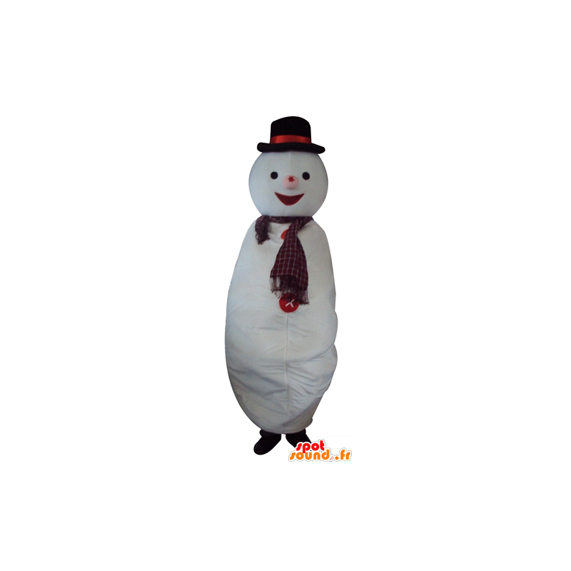 Mascotte de bonhomme de neige, blanc, géant - MASFR23940 - Mascottes non-classées