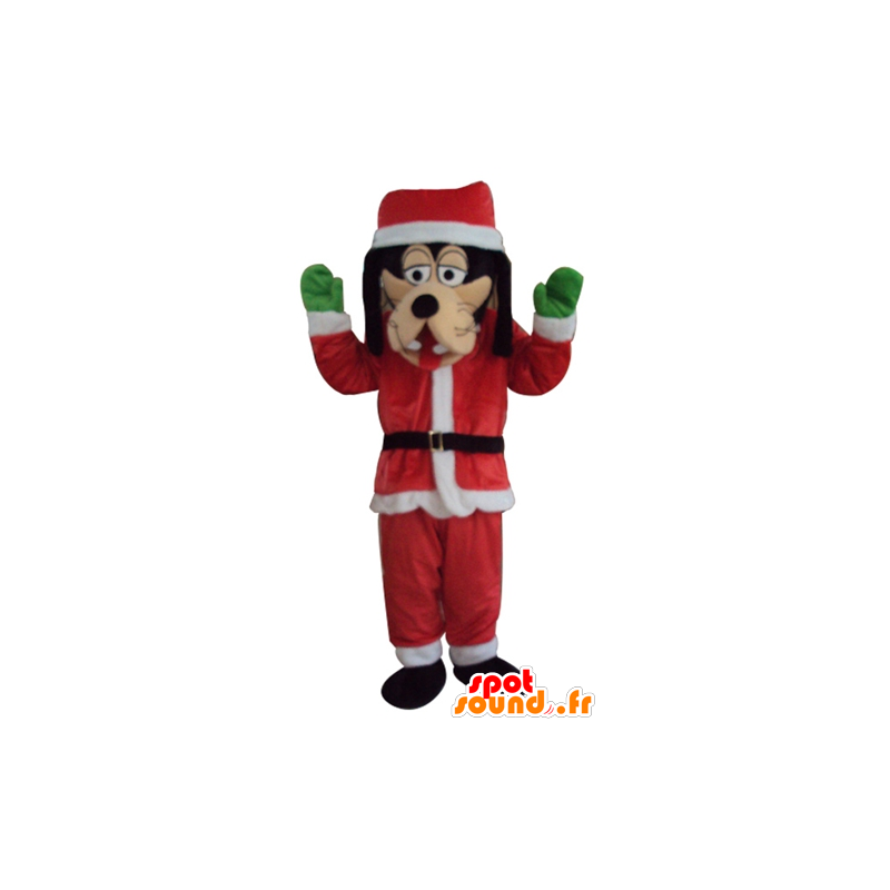 Mascotte Pippo vestito da Babbo Natale vestito - MASFR23941 - Mascotte Dingo