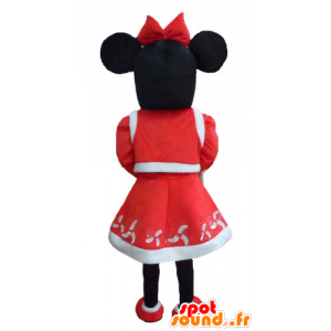 Minnie Mouse maskot, klädd i juldräkt - Spotsound maskot
