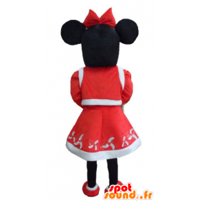 クリスマスの衣装に身を包んだミニーマウスのマスコット-MASFR23944-ミッキーマウスのマスコット