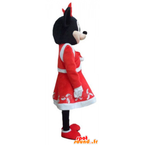 Minnie Mouse maskot, klädd i juldräkt - Spotsound maskot