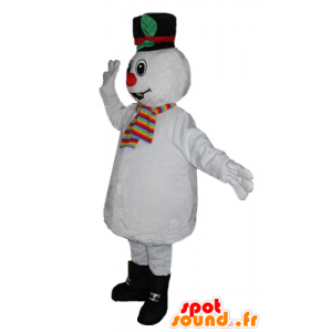 Snowman maskot, blød, farverig og sød - Spotsound maskot kostume