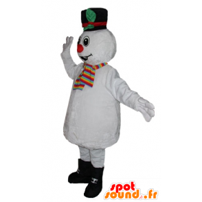 Mascotte de bonhomme de neige, doux, coloré et mignon - MASFR23946 - Mascottes non-classées