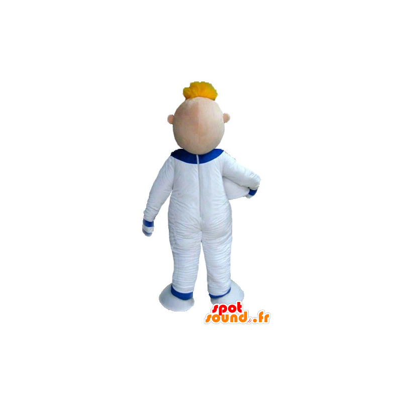Astronaut maskot, blond muž v bílém obleku - MASFR23947 - Man Maskoti Astronaut maskot, blond muž v bílém obleku - MASFR23947 - Man Maskoti