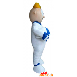 宇宙飛行士のマスコット、白いジャンプスーツの金髪の男-masfr23947-男性のマスコット