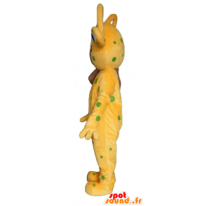 Geel alien mascotte groene erwten - MASFR23950 - Niet-ingedeelde Mascottes