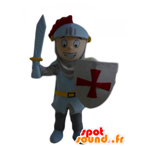 Chłopiec maskotka, rycerz z hełmem i tarczą - MASFR23955 - maskotki Knights