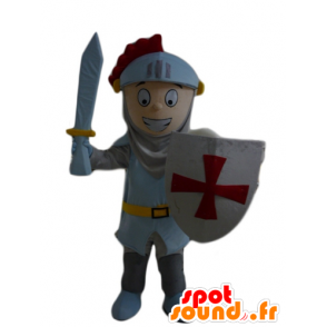 Mascota del muchacho, caballero, con un casco y un escudo - MASFR23955 - Mascotas de los caballeros