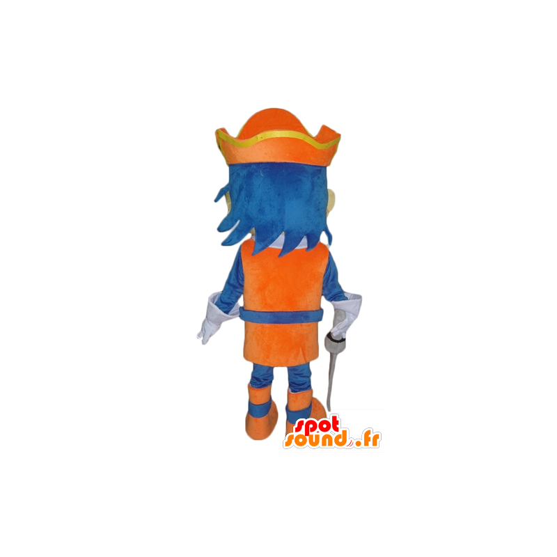 Maskottpojke, riddare med blått hår - Spotsound maskot Maskottpojke, riddare med blått hår - Spotsound maskot