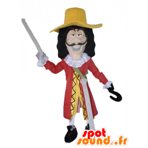 Mascot Capitão Gancho, caráter perverso em Peter Pan - MASFR23960 - Celebridades Mascotes