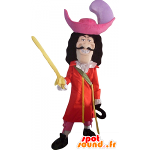 Mascot Capitão Gancho, caráter perverso em Peter Pan - MASFR23961 - Celebridades Mascotes