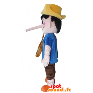 Pinocchio maskot, berømt tegneseriefigur - Spotsound maskot