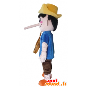 Mascotte de Pinocchio, célèbre personnage de dessin animé - MASFR23969 - Mascottes Pinocchio