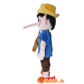 Pinocchio maskot, berömd seriefigur - Spotsound maskot