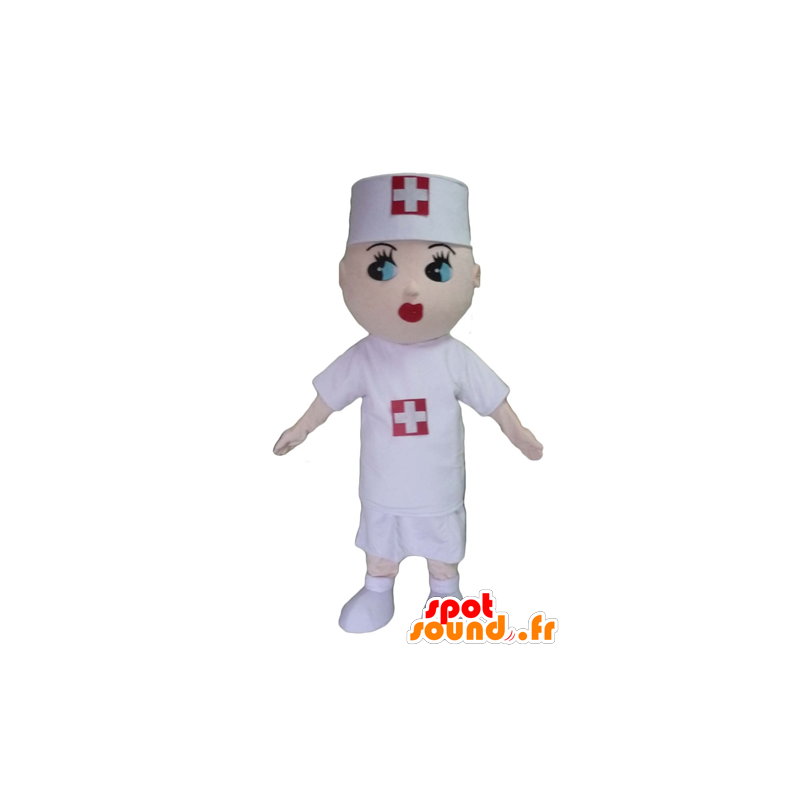 Verpleegster mascotte, met een witte blouse - MASFR23970 - Human Mascottes