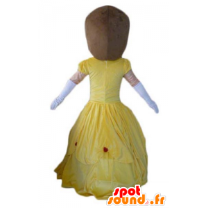 Vrouwelijke mascotte, gele jurk prinses - MASFR23972 - Vrouw Mascottes