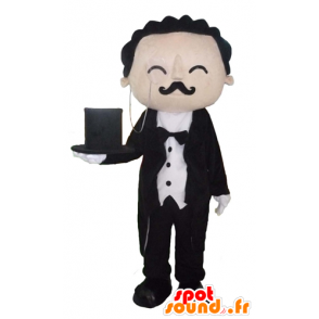 Butler maskot, butler, velklædt - Spotsound maskot kostume