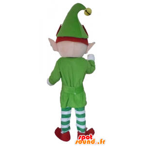 Leprechaun mascot, elf, dressed in green, white and red - MASFR23974 - Human mascots